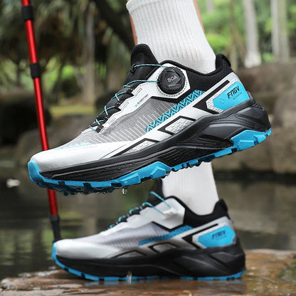Scarpe da running da uomo primavera/estate, scarpe da trekking outdoor resistenti all’usura con chiusura BOA, stile sportivo e casual traspirante