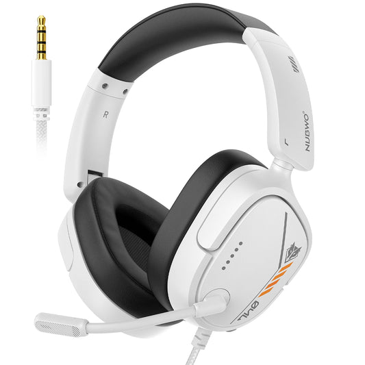 NUBWO HG04L Casque Gamer pour Xbox Series X|S/Xbox One, PS5/PS4, Switch, Haut-parleurs 40mm, Micro Unidirectionnel Clair, Léger 250g, Coussinets en Mousse à Mémoire, Prise 3.5mm pour Jeux et Travail