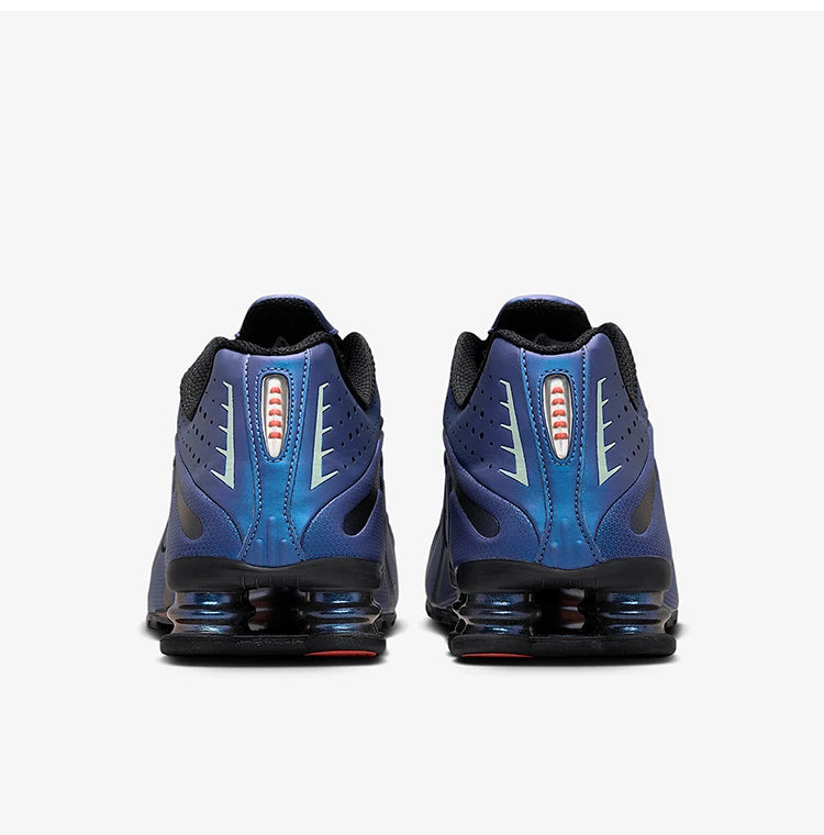 Nike Shox R4 da uomo, scarpe da corsa alla moda con ammortizzazione a cuscino d'aria, modello basso HQ3446-001