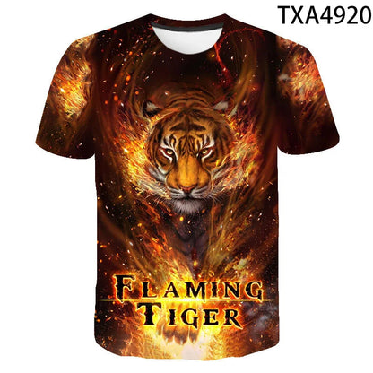 2020 New Tiger 3D T Shirt Men Women Children Summer Fashion Short Sleeve Printed Animal T-Shirt Cool Tops Tees Boy Girl Clothing