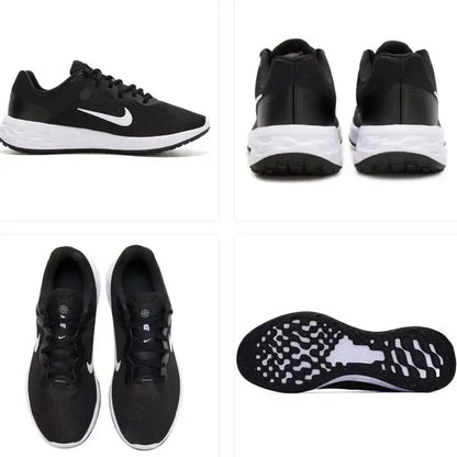 New Nike Revolution 6 Single Layer Mesh Low-Top Black Running Shoes DC3728-003