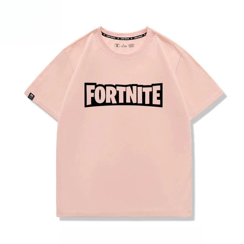 Nowa kreatywna koszulka Fortnite z krótkim rękawem, efektownym nadrukiem cartoon, oddychająca i pochłaniająca pot, dla kobiet i mężczyzn
