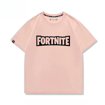 Nowa kreatywna koszulka Fortnite z krótkim rękawem, efektownym nadrukiem cartoon, oddychająca i pochłaniająca pot, dla kobiet i mężczyzn