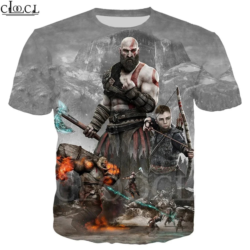 Games Kratos God of War póló, női és férfi kapucnis pulóver, 3D-nyomtatott joggingnadrág, harcos pulóver, alkalmi cipzáras kapucnis kabát