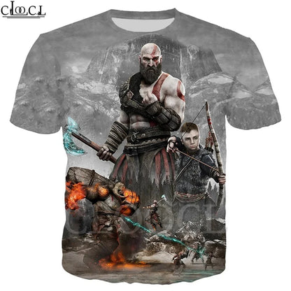 Games Kratos God of War póló, női és férfi kapucnis pulóver, 3D-nyomtatott joggingnadrág, harcos pulóver, alkalmi cipzáras kapucnis kabát
