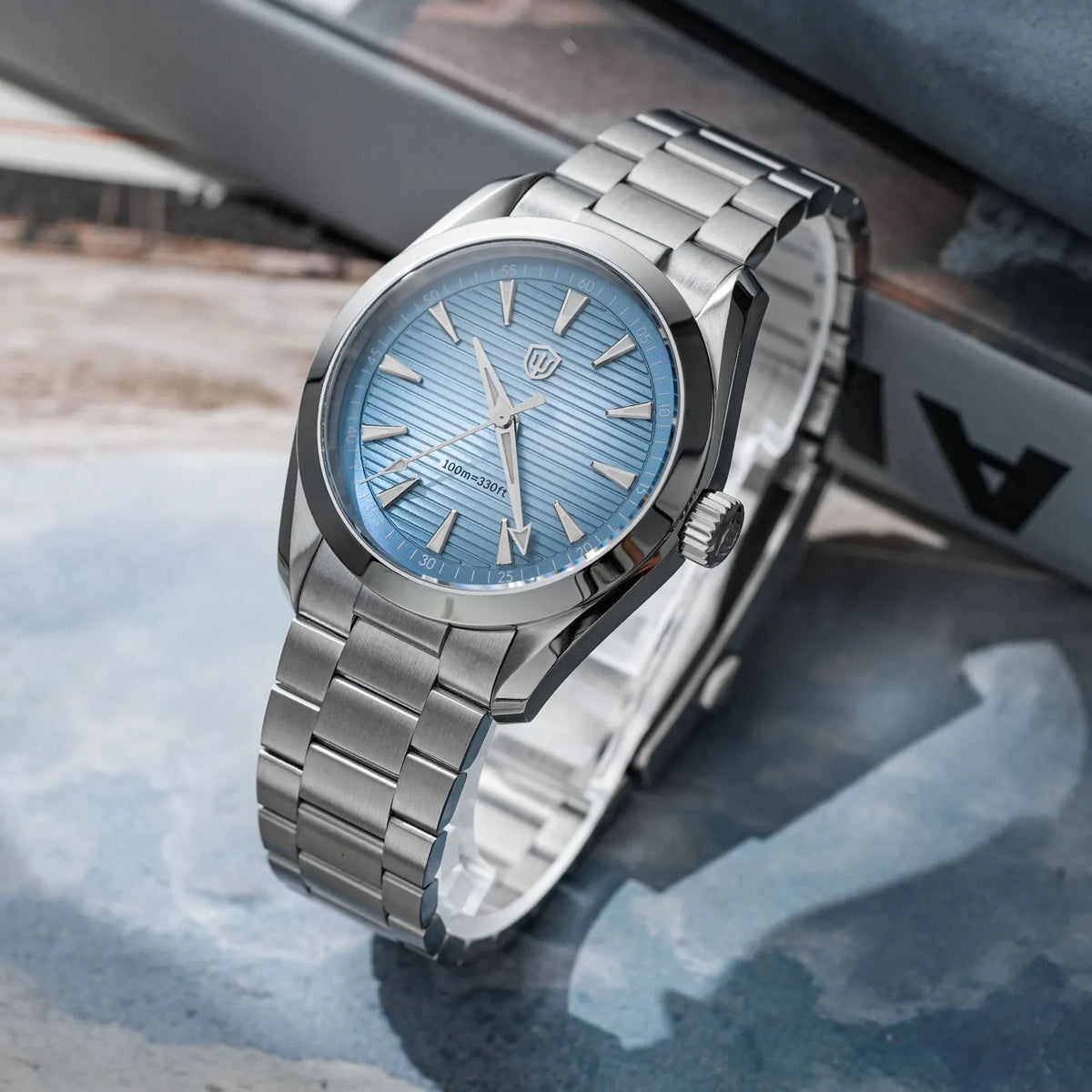 Montre Watchdives WD0006, mouvement VH31 à trotteuse fluide, verre saphir bombé, revêtement luminescent BGW9, étanche à 10 bars, 38 mm, style vintage