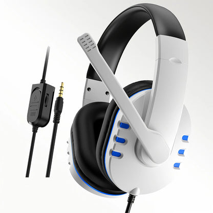 Cuffie cablate 7260 con microfono – Headset gaming e lavoro per PS4 PS5 Xbox One, studio e riunioni, auricolari con jack 3.5mm