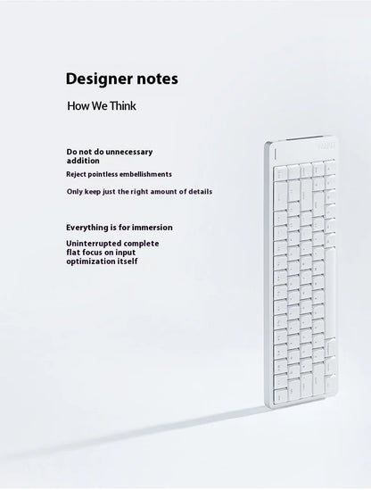 Lofree FLOW2 Mechanical Keyboard Business Office Wireless Bluetooth Wired Quiet & Gentle Sound Compatible Mute Aluminum Lump