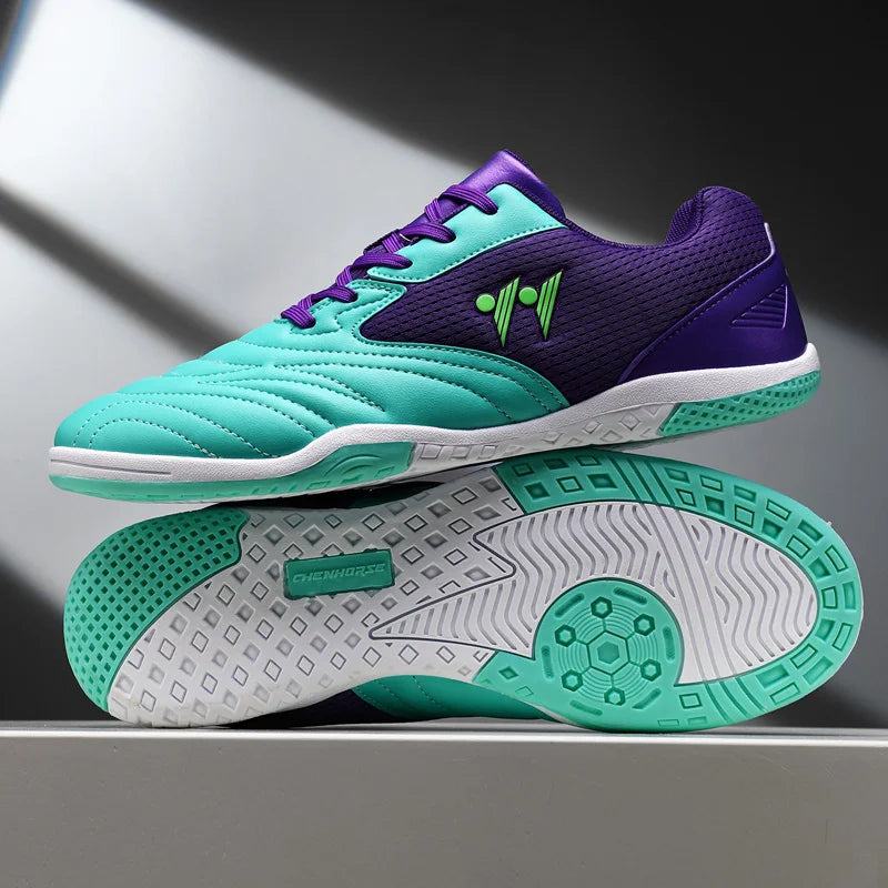 Nouvelles Chaussures de Football Montantes pour Hommes de Haute Qualité – Crampons Antidérapants pour Gazon et Futsal, Idéales pour Matchs en Salle et Sports de Plein Air – Meilleures Ventes