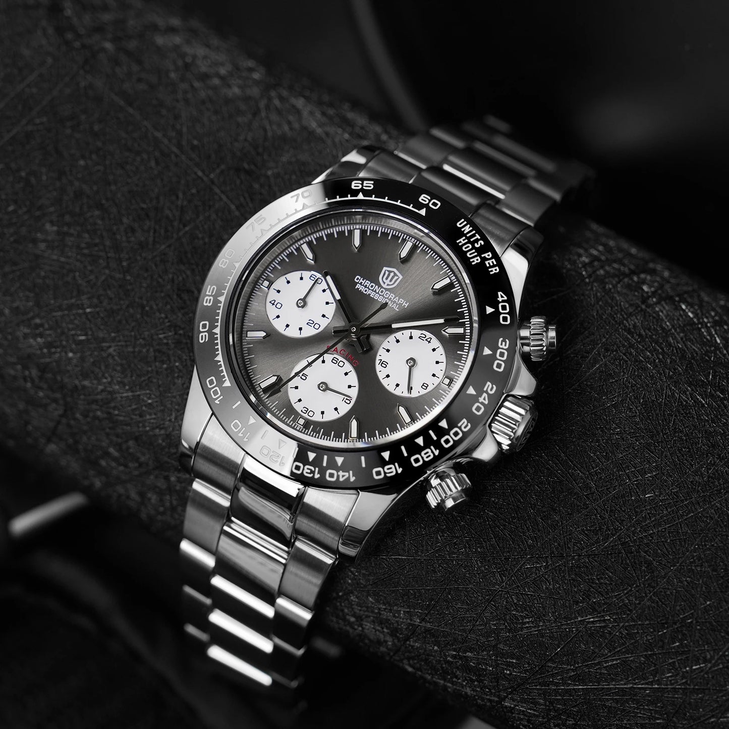 Watchdives WD16500 V2 Quartz Watch VK63 Sweep Sports Chronograph Watches Sapphire AR Coating BGW9 Luminous Waterproof Watches