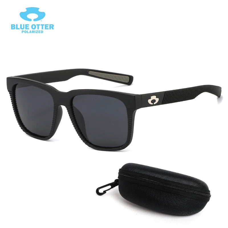 BLUE OTTER polarizált sportnapszemüveg UV400 kerékpározáshoz, horgászathoz, futáshoz, vezetéshez, férfiaknak és nőknek, kültéri szemüveg dobozzal BT03