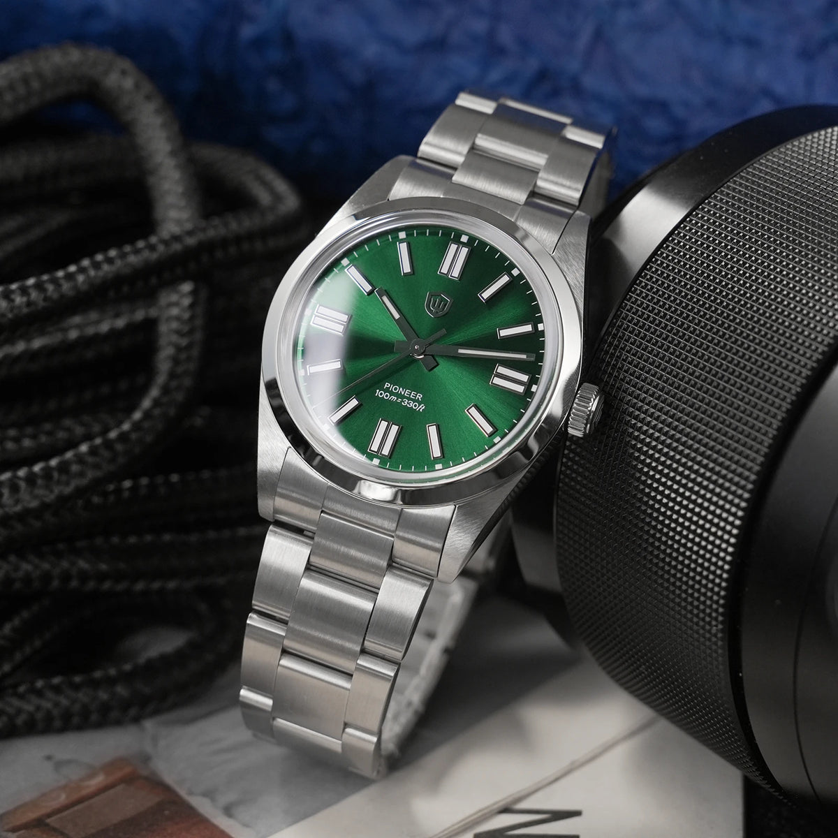 Watchdives WD1016 V3 kvarc karóra, 37 mm-es rozsdamentes acél tok, zafírüveg, vintage stílusú karóra, VH31 Sweep mozgás, 100 m vízálló férfi karóra