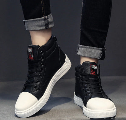 2025 New Breathable Soft Sole Men's Casual Sports Shoes Korean Fashion Student Jogging Shoes Youth Board Shoes