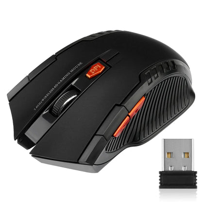 2.4GHz belaidė optinė žaidimų pelė su USB imtuvu, 2000DPI, 6 mygtukai, kompiuterio ir nešiojamojo kompiuterio priedas
