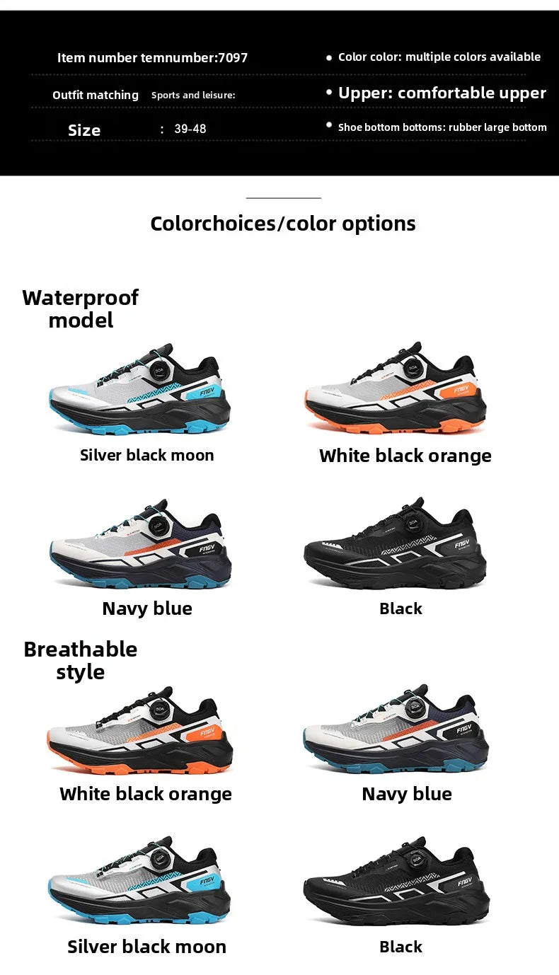 Scarpe da running da uomo primavera/estate, scarpe da trekking outdoor resistenti all’usura con chiusura BOA, stile sportivo e casual traspirante