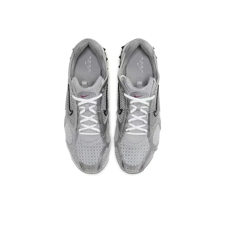 Nike Air Zoom Spiridon Cage 2 Unisex Low-Top Casual Shoes Sport Wear Resistant Grey Red Lifestyle Footwear CJ1288-600