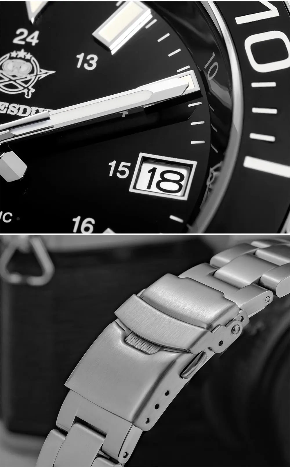 ADDIESDIVE Men Luxury Watch Sapphire Crystal Ceramic Ring 20Bar Diving Luminous Automatic Mechanical Watch Exquisite Gift Clock