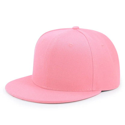 Wholesale 40 Colors Adjustable Flat Peak Snapback Caps Lady Fashion Polyester Plain Baseball Hat Men Hiphop Blank Sport Cap