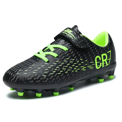 Nouvelles chaussures de football montantes à crampons longs pour adolescents et étudiants, adaptées aux garçons et aux filles, élégantes, durables et tendance
