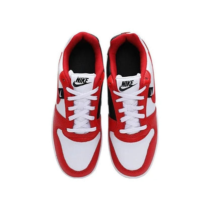 Nike EBERNON Synthetic Leather Low Premium Low Top, Board Shoes, Men's, White and Red AQ1774-101