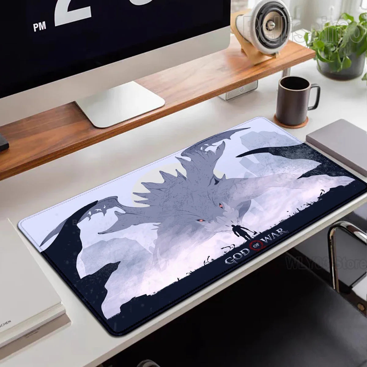 XXL egérpad God of War íróasztali szőnyeg játékos kiegészítők billentyűzet számítógépes egérpad játékosok számára nagy méretű PC-szekrény irodai asztal szőnyeg