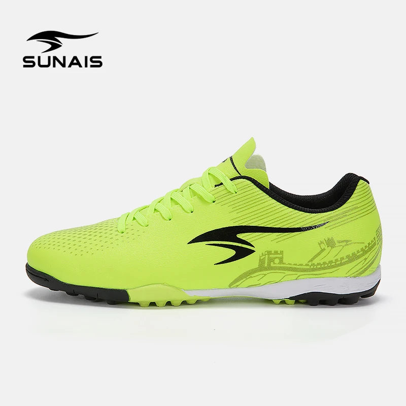 Chaussures de football SUNAIS légères pour terrain synthétique, coupe basse avec maintien de la cheville, spéciales pour terrains en plastique/aires de jeux scolaires