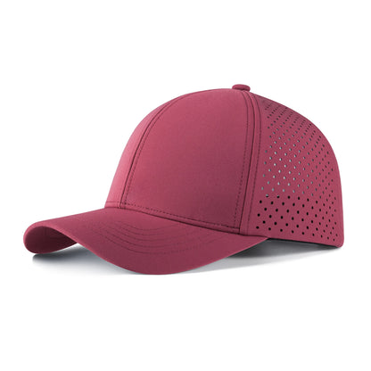VOBOOM Șapcă de baseball pentru bărbați, cu uscare rapidă, din plasă tăiată cu laser, cu bor curbat, tip snapback, pentru alergare în aer liber și călătorii, negru