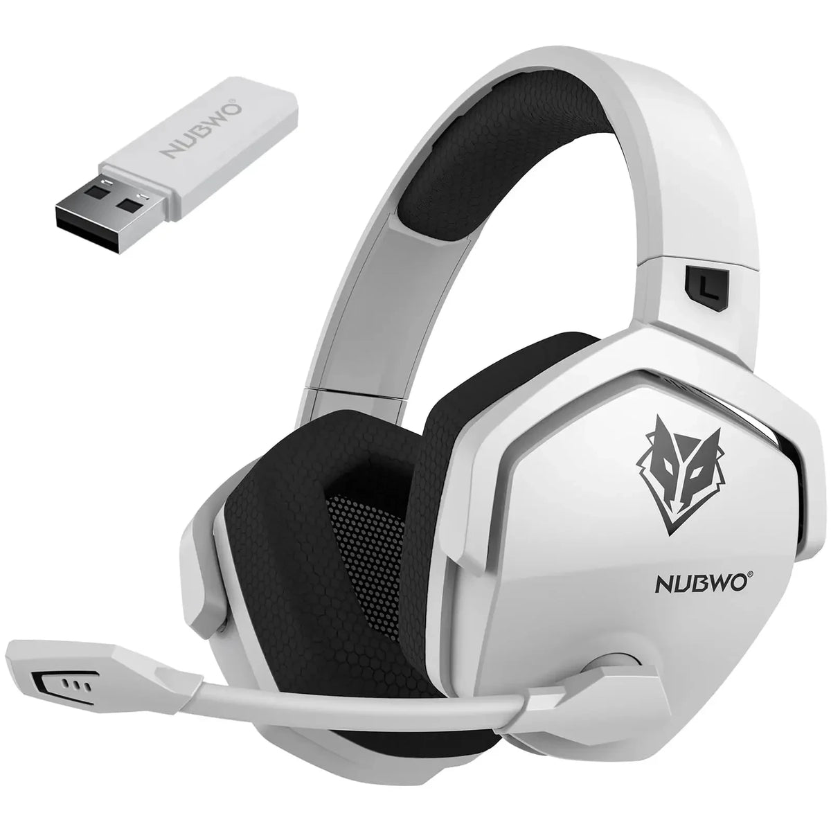 NUBWO G06 Casque de jeu double sans fil avec microphone pour PS5, PS4, PC, mobile, Switch, casque de jeu Bluetooth 5.3 2,4 GHz