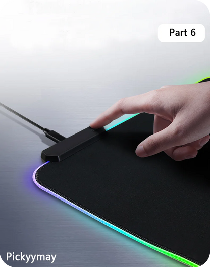 Velika RGB podloga za gaming miš, LED podloga za miš, gamerska podloga za stol, podloga za PC stol, RGB podloga za tipkovnicu XXL 90x40cm