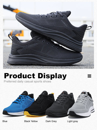 Baasploa løbesko til mænd – mærke, designer, mesh, casual sneakers, letvægts, snøresko, nye herresko til udendørs sport og tennis