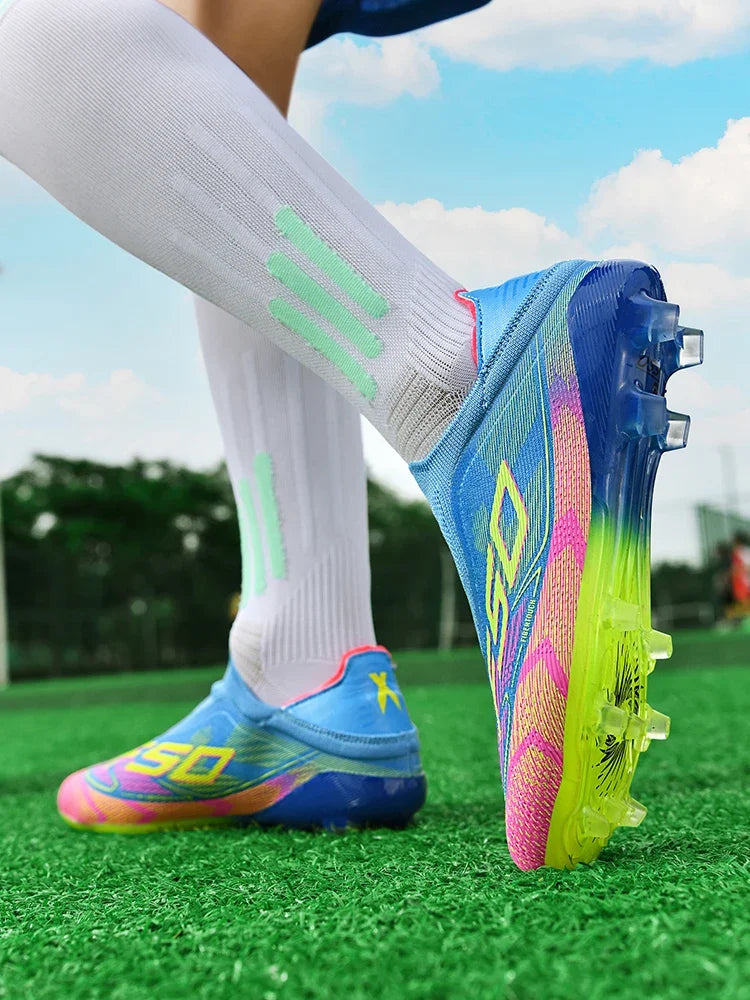 Chaussures de football professionnelles originales pour hommes, résistantes au gazon, chaussures de football décontractées de haute qualité pour hommes, chaussures de football pour entraînement rapide