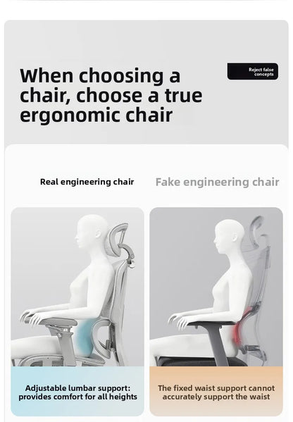Přenosná minimalistická ergonomická židle s 10D područkami – počítačová, kancelářská, studijní a herní židle Gravity, pevná a odolná
