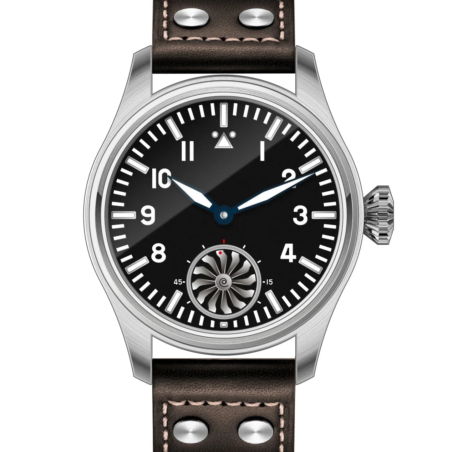 Hruodland 2025 New Men's Mechanical Watch Seagull ST3620 Retro Pilot 43MM Bgw-9 Luminous Sapphire Crystal Turbine Reloj Hombre