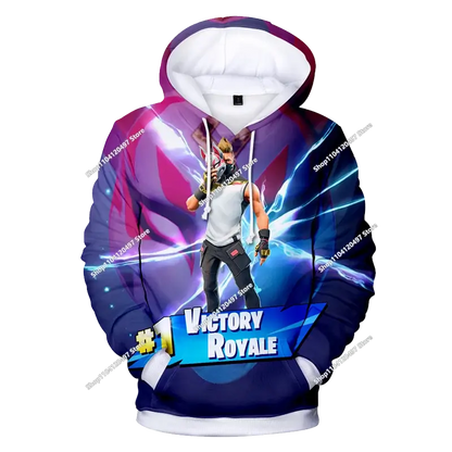 Sudaderas con capucha para niños y niñas Fortnite, sudadera infantil 3D, Battle Royale, sudaderas para hombre, moda de otoño, ropa infantil