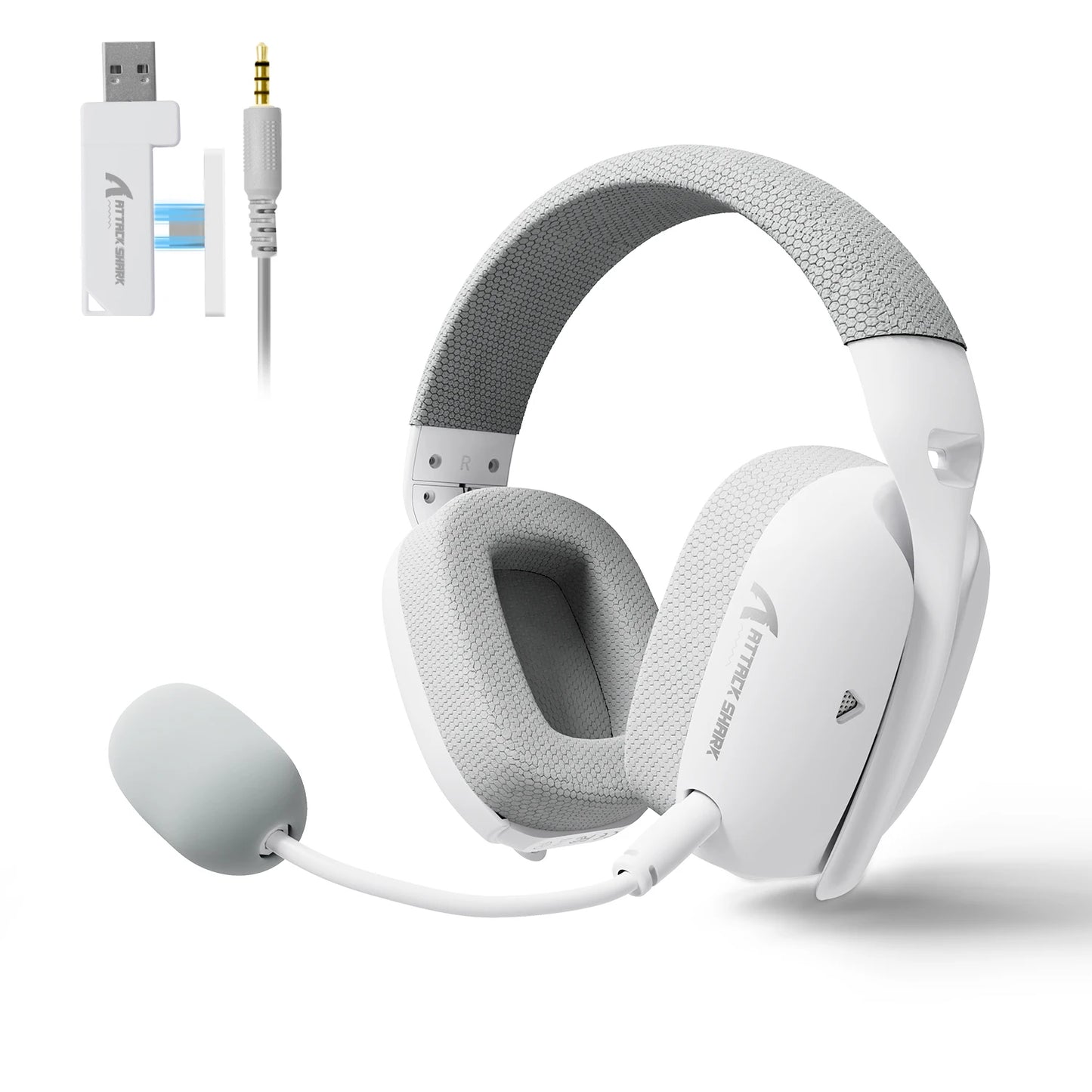 ATTACK SHARK L80PRO 3-in-1 Gaming Headset – Low Latency Wireless Bluetooth Headphones with Dual Microphone, 40mm Hi-Fi Sound & Stable Connection Gaming Headset