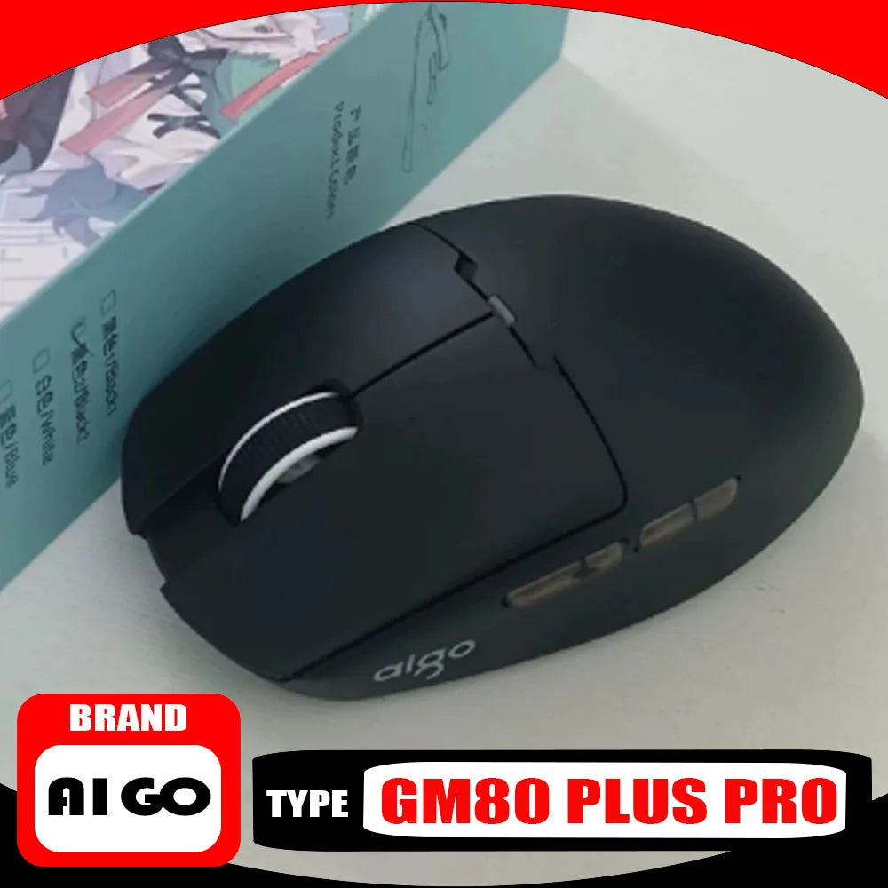 Aigo GM80 PLUS PRO trådløs Bluetooth-mus PAW3311/PAW3395 letvægts 1000HZ kablet gaming- og e-sportsmus med tre tilstande – gave