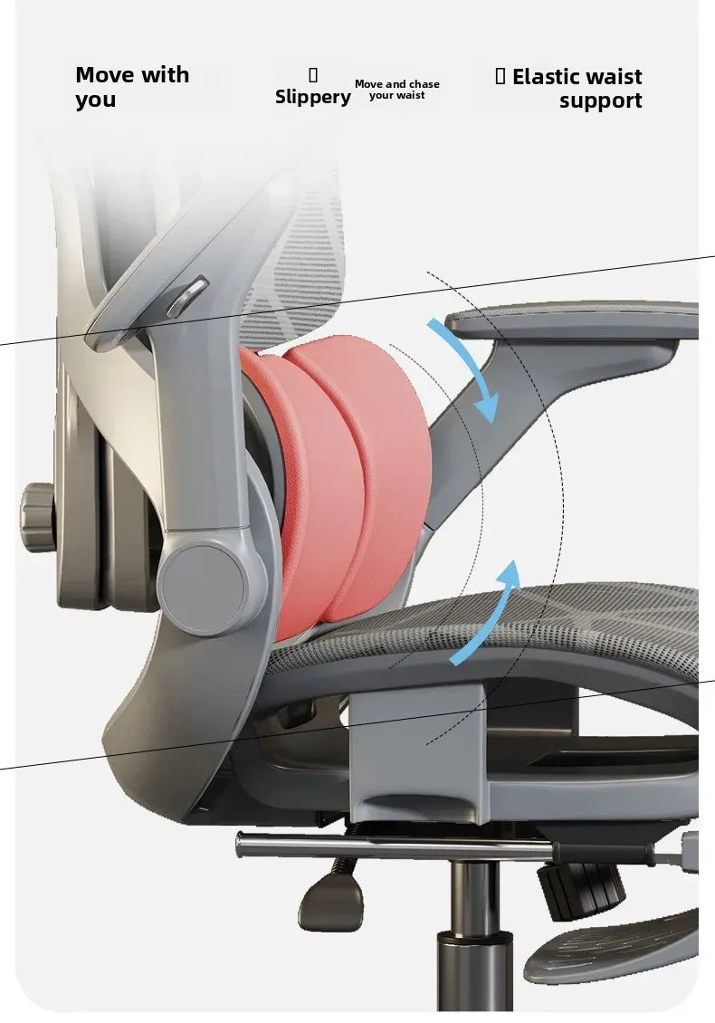 Sedia da ufficio e gaming ergonomica Air Titan Full Mesh per computer, con supporto lombare a tre zone e design ad alta ventilazione per scrivania da studente