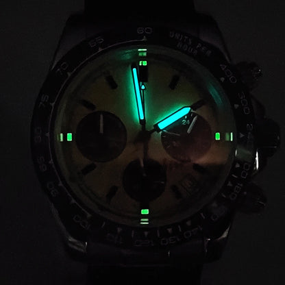 20 color Business 39mm Quartz Watch Men's Timing Sapphire Crystal VK63 Movement Calendar Luminous Blue Dial Stainless Steel Stra