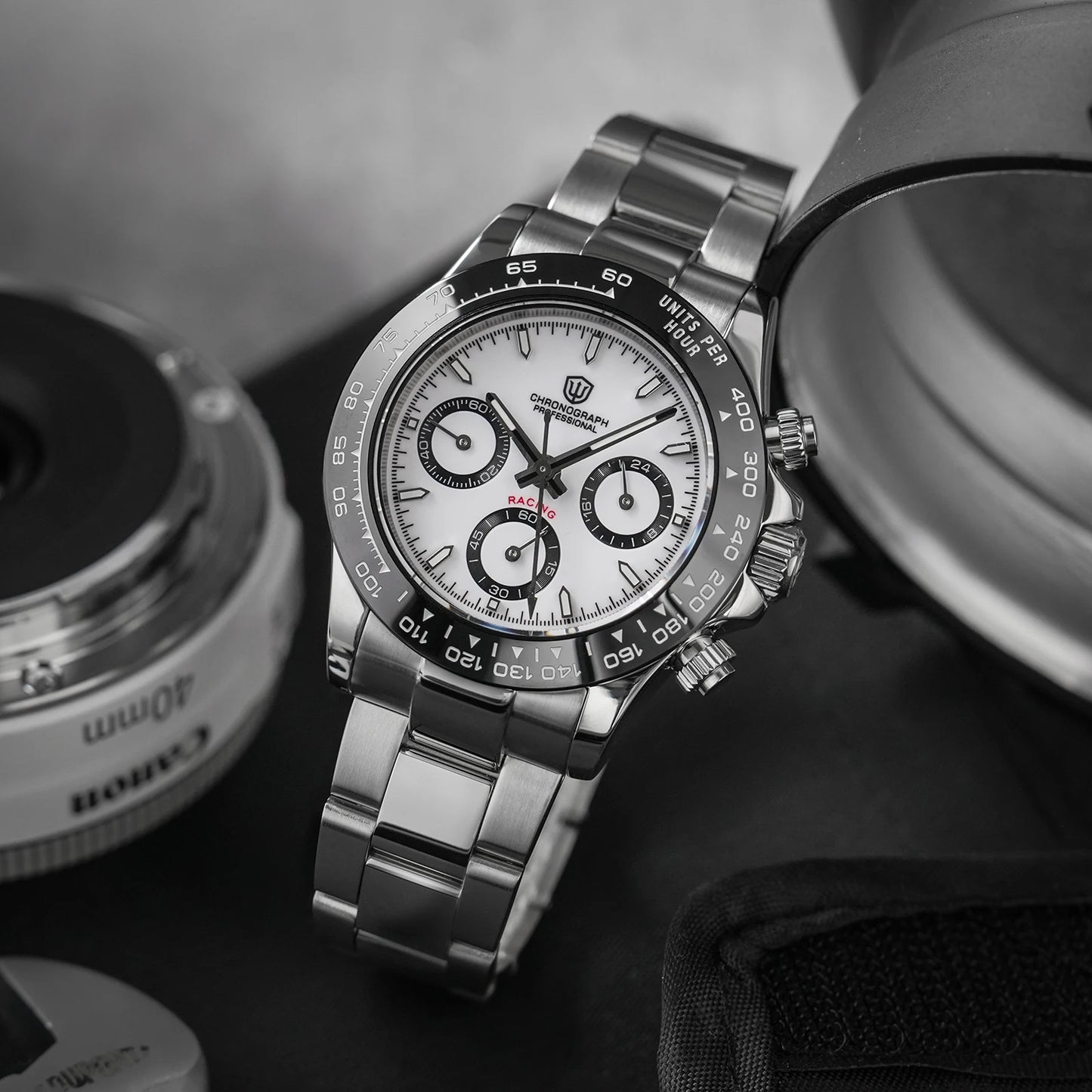 Watchdives WD16500 V2 Quartz Watch VK63 Sweep Sports Chronograph Watches Sapphire AR Coating BGW9 Luminous Waterproof Watches
