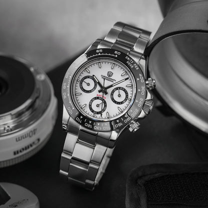 Watchdives WD16500 V2 Quartz Watch VK63 Sweep Sports Chronograph Watches Sapphire AR Coating BGW9 Luminous Waterproof Watches