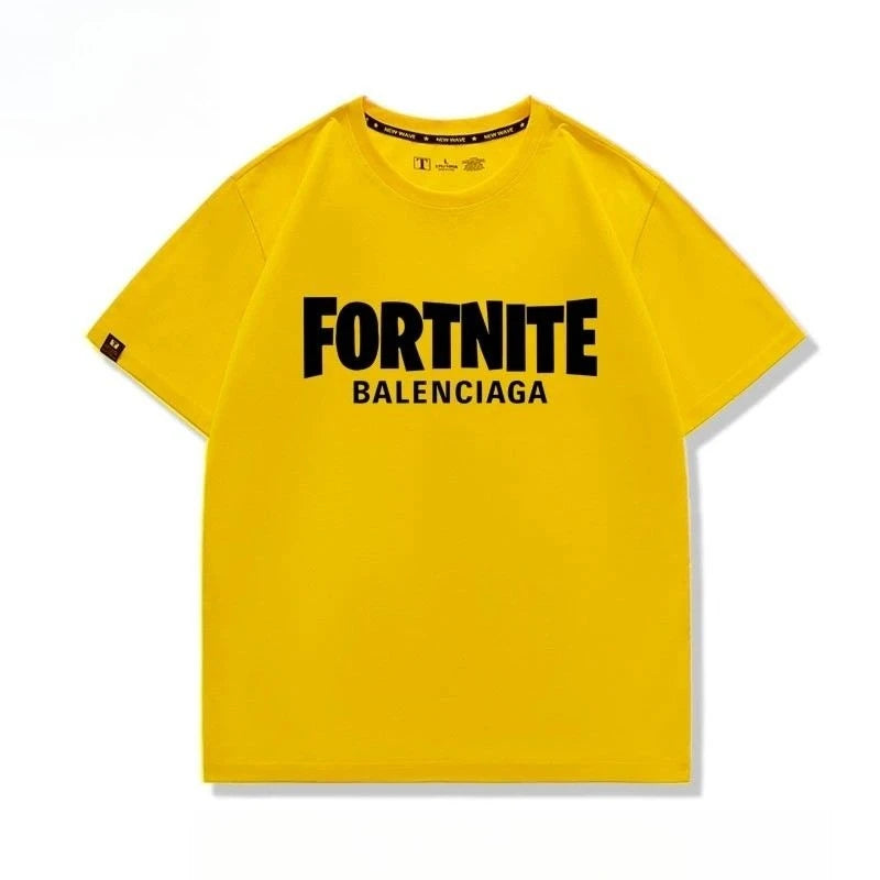 Nowa kreatywna koszulka Fortnite z krótkim rękawem, efektownym nadrukiem cartoon, oddychająca i pochłaniająca pot, dla kobiet i mężczyzn