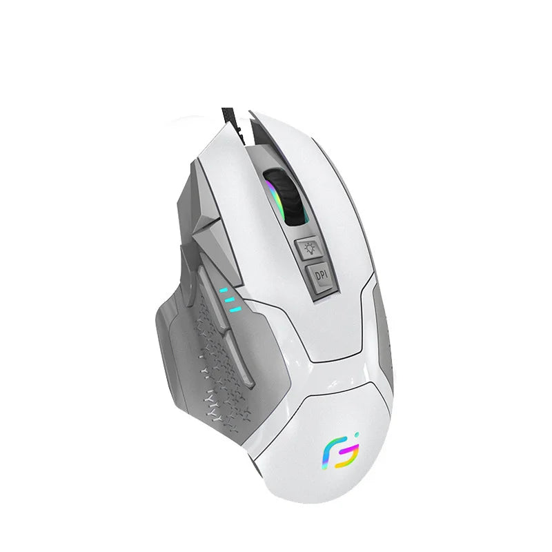 Wired Game Mouse 12000 DPI Adjustable Macro Programming RGB Backlight Ergonomic Design Fire Key E-sport Mouse Gaming PC Mice
