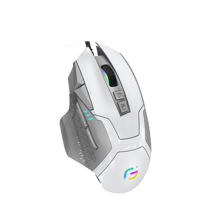 Wired Game Mouse 12000 DPI Adjustable Macro Programming RGB Backlight Ergonomic Design Fire Key E-sport Mouse Gaming PC Mice