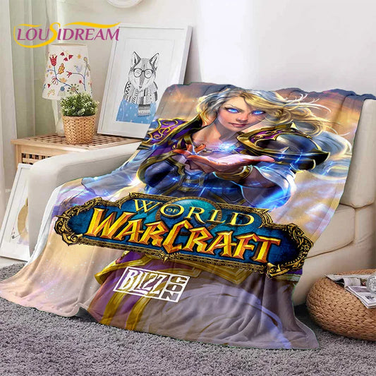 WOW, World of Warcraft Demon Hunter, Lich King, pături moi 3D pentru gaming, pătură pentru picnic, paturi, canapea, casă, dormitor, cadouri pentru copii