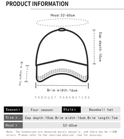 Gorras de béisbol vintage coreanas lavadas para hombre y mujer, de algodón, con cierre snapback, bordado de letras, versátiles, modernas e informales con efecto desgastado