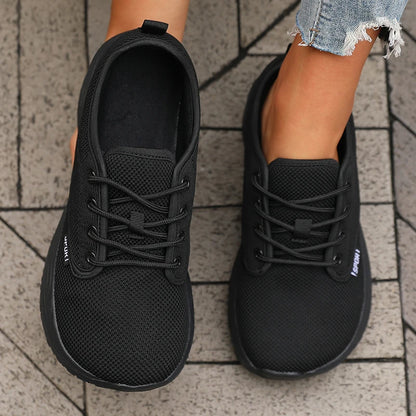 Platform Women Running Shoes Breathable Comfortable Outdoor Camping Running Shoes Minimalist Wide Last Soft Sole Tennis Sneakers
