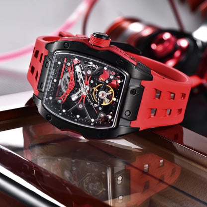 PAGANI DESIGN 42 mm-es új Alien modell, átlátszó hátlapos, átlátszó szerkezetű luxus férfi karóra, zafírüveges, automata férfi karóra