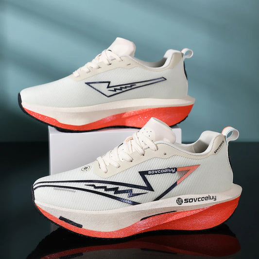 Zapatillas de running con placa de carbono para maratón, deportivas, transpirables, ligeras, cómodas y antideslizantes para hombre y mujer