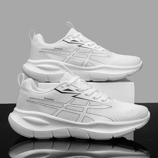Men's Women EVA Sole Mesh Upper Breathable Running Shoes Soft Shock Absorbing Sports Shoes Unisex Sneakers Lightweight Footwear