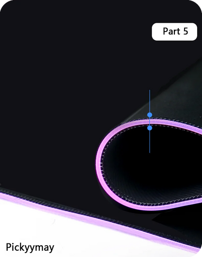 Velika RGB podloga za gaming miš, LED podloga za miš, gamerska podloga za stol, podloga za PC stol, RGB podloga za tipkovnicu XXL 90x40cm